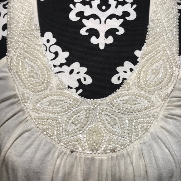 Ivory Beaded Tank (Large) - Picture 3 of 4